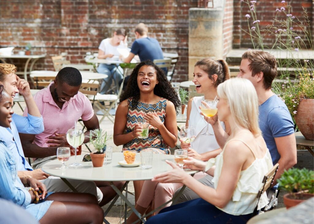 Laughing and living a rich life